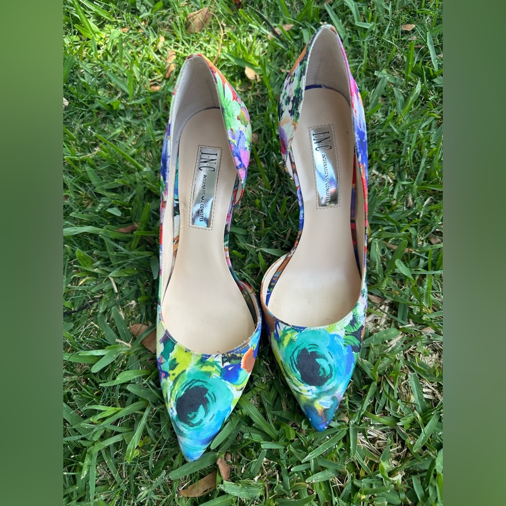 INC International Concepts Floral Print Pointed-Toe Stiletto Pumps